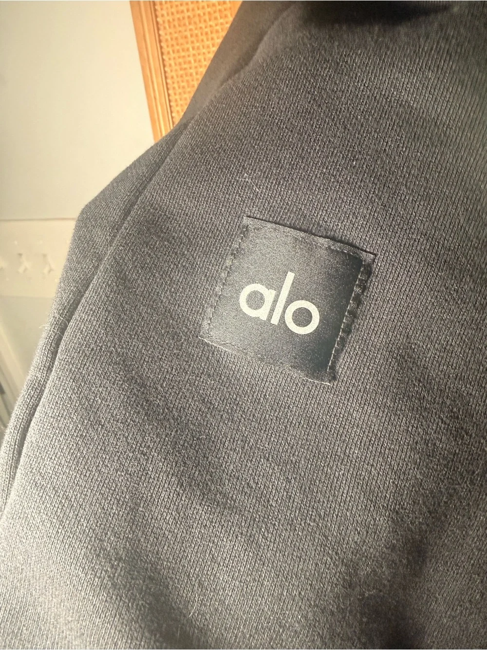 Alo Yoga Serenity Wide Leg Sweatpant Black